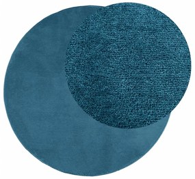 OVIEDO türkiz rövid szálú szőnyeg Ø 200 cm