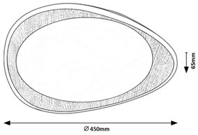 Rabalux 2427 - LED mennyezeti lámpa TAMINO LED/24W/230V
