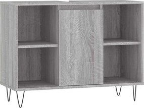 vidaXL szürke sonoma színű szerelt fa mosdószekrény 80 x 33 x 60 cm