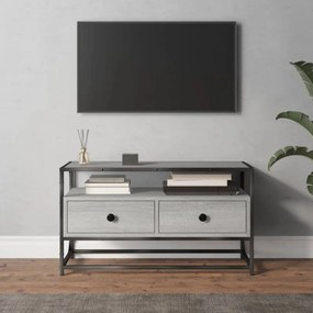 Szürke sonoma színű szerelt fa TV-szekrény 80x35x45 cm