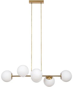 Rabalux 72249 - Csillár zsinóron KIARA 6xE27/35W/230V arany