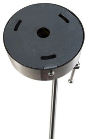 Acél lógólámpa krémszínű redős árnyékolóval 35 cm - Blitz