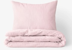 Goldea krepp ágyneműhuzat - púderrózsaszín 140 x 200 és 70 x 90 cm