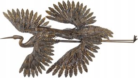 Fém fali dekoráció Daru repülés Arany fém szobor beltéri