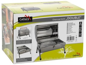 Cattara Double faszenes utazó grill, 42 x 38 x 26 cm