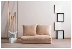 Krémszínű kinyitható kanapé 120 cm Taida – Balcab Home