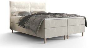 Franciaágy  Boxspring 140 cm Saruta (bézs) (matraccal és tárolóhellyel). 1047357