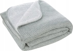 Kétoldalas takaró ágytakaró Pléd Panda 150x200 ezüst bárány téli pulóver