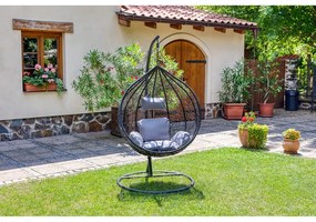 Noela sötétszürke műrattan függőfotel - Bonami Selection