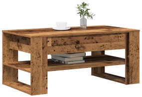 Kávézóasztal Régi Fa 102x55x45 cm Műanyag