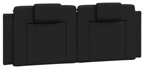 fekete ágykeret Viana LED-ekkel matrac nélkül 120 x 200 cm