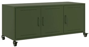 olívazöld acél TV-szekrény 100,5 x 39 x 43,5 cm