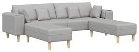 Szövet kanapé párnával 3 pcs Felhőszürke 208 cm szövet