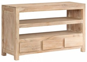 világosbarna tömör akácfa TV-szekrény 90 x 30 x 55 cm
