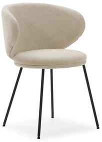 Bézs kárpitozott étkezőfotel szett 2 db-os Rush – Marckeric