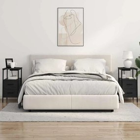 Éjjeli Szekrények 2 pcs Musta tammi 30 x 48 x 61 cm Faanyag