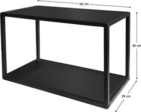 Polc, fekete, ARAKA/MENZO/SIBER ONE LOFT 60 G-36