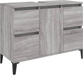vidaXL szürke sonoma színű szerelt fa mosdószekrény 80 x 33 x 60 cm