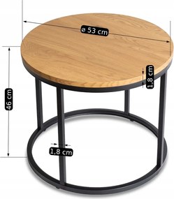 Asztal tölgy arany színben LELLA