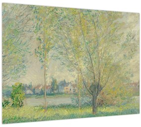 Üveg kép - Claude Monet, The Willows, reprodukciók (70x50 cm)