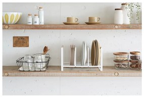 Tosca fehér tányértartó bükkfa részletekkel - YAMAZAKI