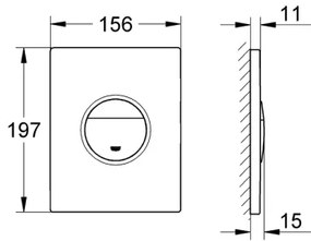 GROHE 38765000 - NOVA COSMOPOLITAN öblítőgomb 156 × 197 mm króm