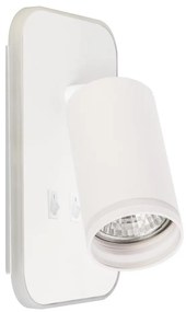 LED fali spotlámpa PIPE 1xGU10/10W/230V + LED/6W fehér