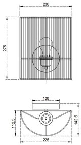 Lámpa Fali lámpatest  FORESTO 3, 6144, AC220-240V, 50/60Hz, 1*E27, max.40W, fekete