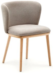 Világosbarna kárpitozott étkezőfotel Ciselia – Kave Home