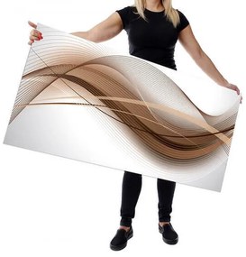 Wallplex falburkoló konyhapanel Barna hullám (Méret: Nagy 60x240)