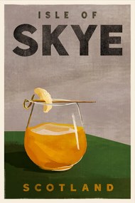 Illusztráció Travel Poster Cocktail Scotland, The Whiskey Ginger