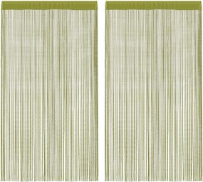 vidaXL 2 db zöld zsinórfüggöny 100 x 250 cm