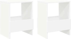 vidaXL Magazin állvány 2 pcs Fehér 35 x 30 x 45 cm