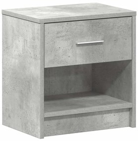 betonszürke éjjeliszekrény fiókkal 39x28x41 cm