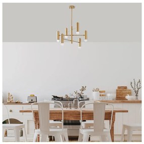 Aranyszínű függőlámpa fém búrával Gharib – Opviq lights