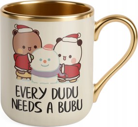 Prémium Bögre Arany Ekrü Karácsonyi Bubu Dudu Karácsonyi Mikulás