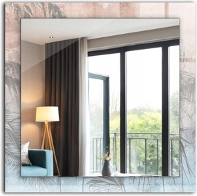 Fürdőszoba tükör hálószoba nappali nyomott mintával Pasztell növények 60 x 60 cm