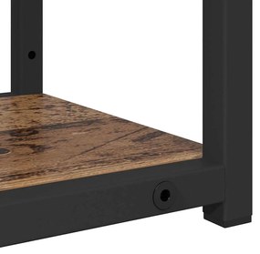 vidaXL Falpolc polcokkal tárolóval Öreg fa 60 x 21 x 78,5 cm Faanyag