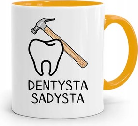 Sárga Fogorvos Ajándék Bögre Szadista Fogorvos fényképes nyomtatással