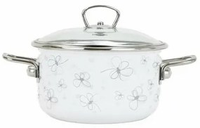 Belis Premium zománcozott edény fedővel, fehér, 20 cm, 3,5 l, 3,5 l