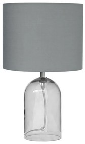 Szürke és átlátszó üveg asztali lámpa 44 cm DEVOLL Beliani