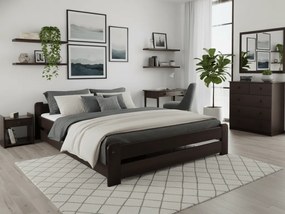 Emily ágy 140x200 cm, diófa Ágyrács: Léces ágyrács, Matrac: Matrace Sommera 18 cm