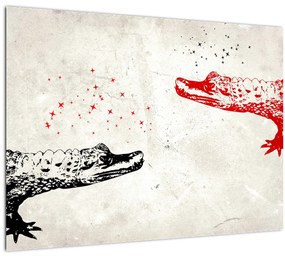 Kép - krokodilok (70x50 cm)