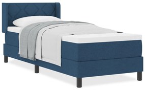Boxspring ágy matraccal, kék színben, 80 x 200 cm, szövet