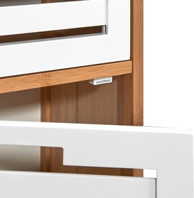 WHITE SANDS polc, 3 fiókkal 45x30x85cm