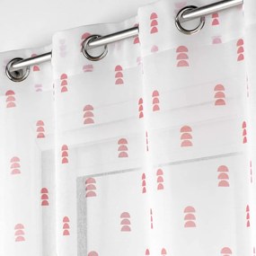 Fehér-rózsaszín átlátszó függöny 140x240 cm Geokid – douceur d'intérieur