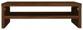 barna tölgy színű szerelt fa monitorállvány 42x24x13 cm