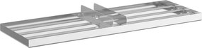 vidaXL Kerti Gereblye Cserefej Ezüst 75 x 25 x 6 cm Rozsdamentes acél