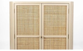 Krémszínű rattan szekrény 80x100 cm Amaya – White Label