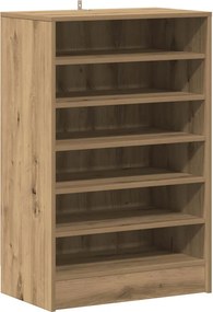 vidaXL kézműves tölgy színű szerelt fa cipősszekrény 60 x 35 x 92 cm
